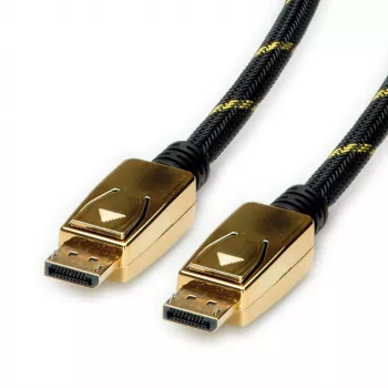 ROLINE 11.04.5921 DisplayPort kábel 2 m čierny - zlatý (11.04.5921)