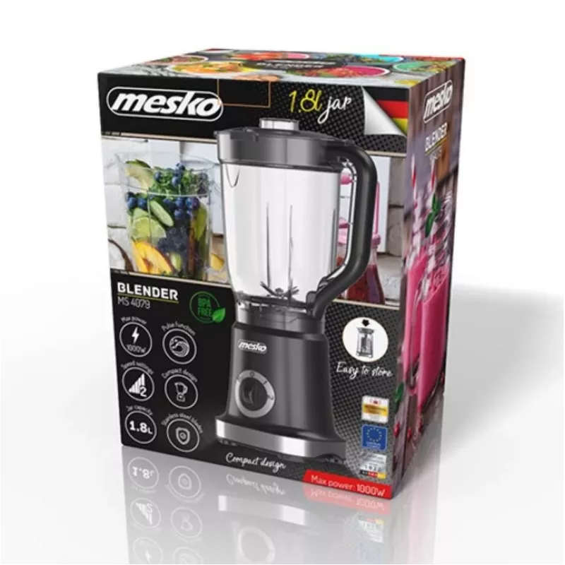 Mesko MS 4079b mixér 1,8 L stolový mixér 1000 W čierny