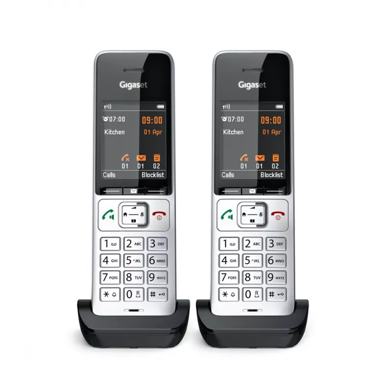 Gigaset COMFORT 500HX duo analógový/DECT telefón identifikácia volajúceho čierny, strieborný