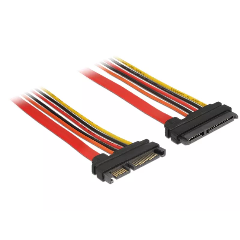 SATA kábel DeLOCK 84917 0,1 m SATA 22-pinový oranžový červený žltý