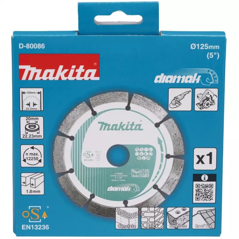Diamantový rezací kotúč Makita D-80086 125 mm priemer 22,23 mm vŕtanie