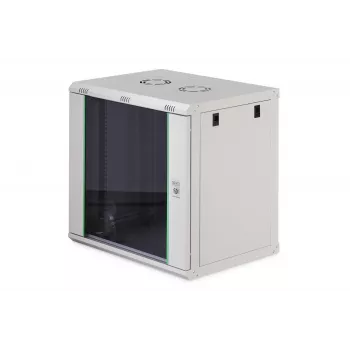 Nástenný rack DIGITUS Dynamic-N 12U, 19 palcov, 600x450 mm (ŠxH), IP20, zámok na kľúč, nezmontovaný