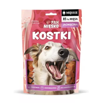Tréningové maškrty pre psov Pan Miesko Jahňacie kocky 100 g — jahňacie z jednej suroviny, monoprotein, bezlepkové a bezsójové