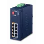 PLANET IPOE-470-12V priemyselný 4-portový hub s injektorom PoE++ Gigabit 802.3bt