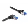 Sieťový kábel DeLOCK RJ45 Cat.6A S/FTP 0,5 m čierny
