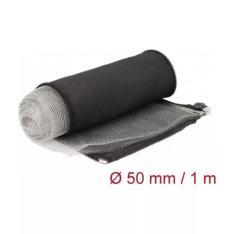 EMI tienená pletená hadicová objímka DeLOCK 20849 1 m x 50 mm čierna