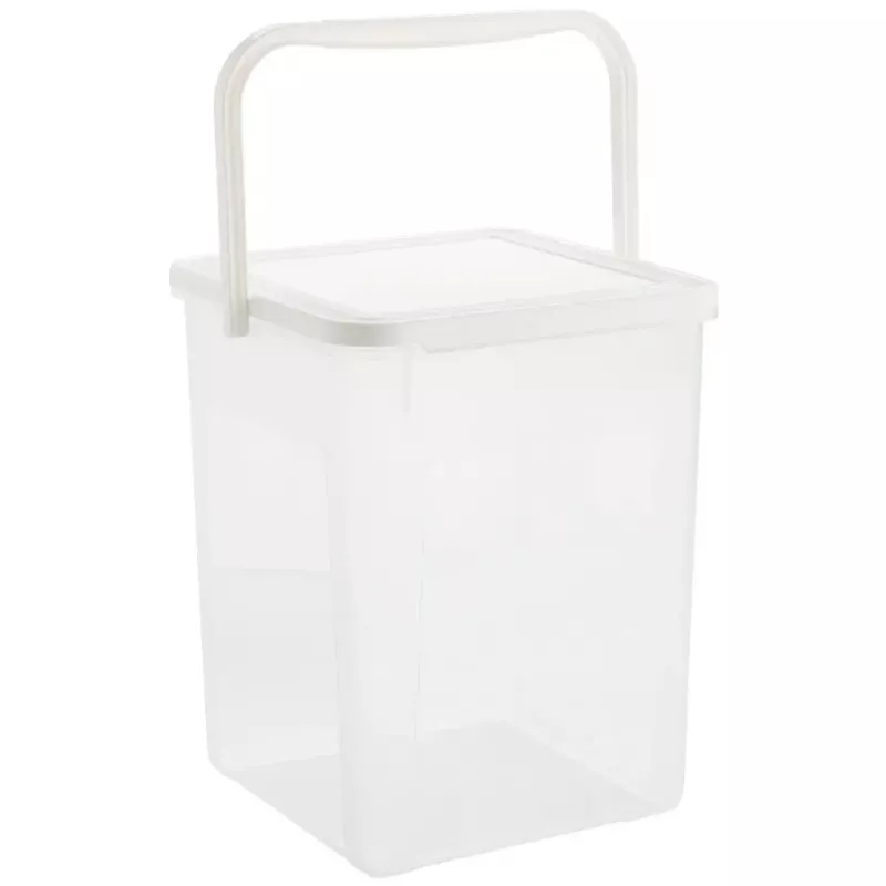 Plastová nádoba na prací prostriedok Rotho Basic 9 L model 1770101100RP, biela, veko, otvor na zavesenie