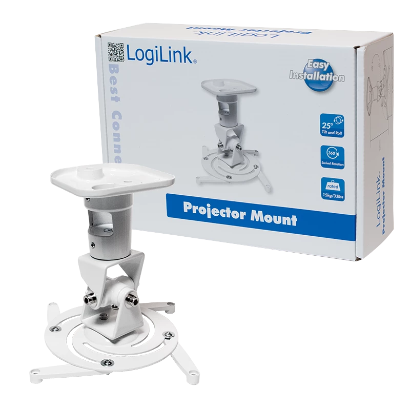 Stropný držiak LogiLink BP0003 maximálna hmotnosť 15 kg biely
