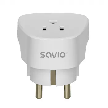 SAVIO AP-01 cestovný adaptér, US zásuvka – EU konektor