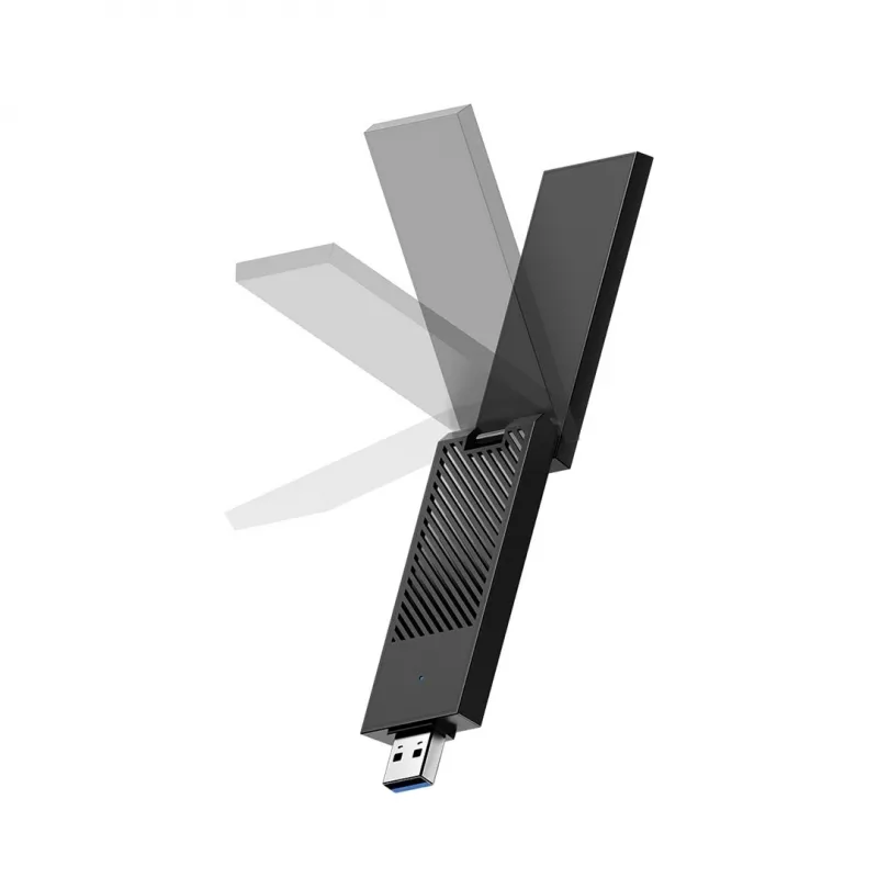 USB Type-A Wi‑Fi 6E adaptér Cudy WU5400, dualband 2x2, 2402 Mbit/s, čierny
