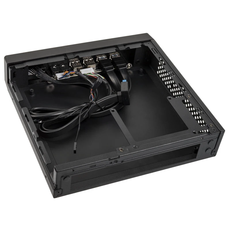 Akasa Cypher MX3 - Mini-Tower - PC - SGCC - čierna - Thin Mini-ITX - pevný disk - napájanie (A-ITX38U3-M1B)