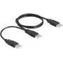 DeLOCK USB 2.0 kábel Type-A na 2 x Type-A 70 cm čierny