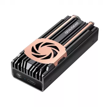 SSD puzdro GrauGear G-M2U4-40G-F — M.2, 1 disk, USB4 Gen4, 40 Gbit/s, hliník, čierne