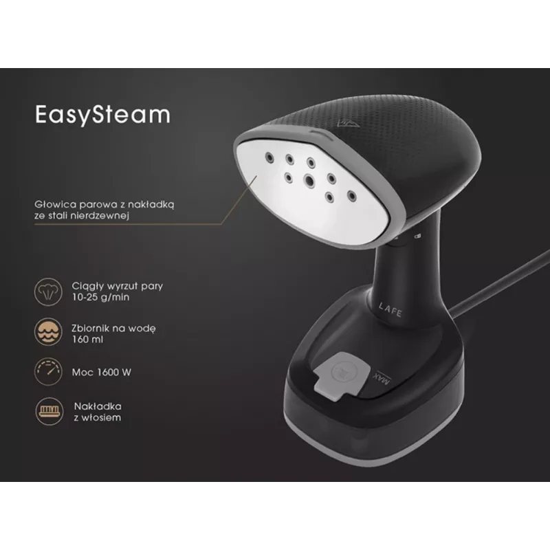 Lafe EasySteam LAFZEL47580 naparovač odevov, 1600 W, čierny