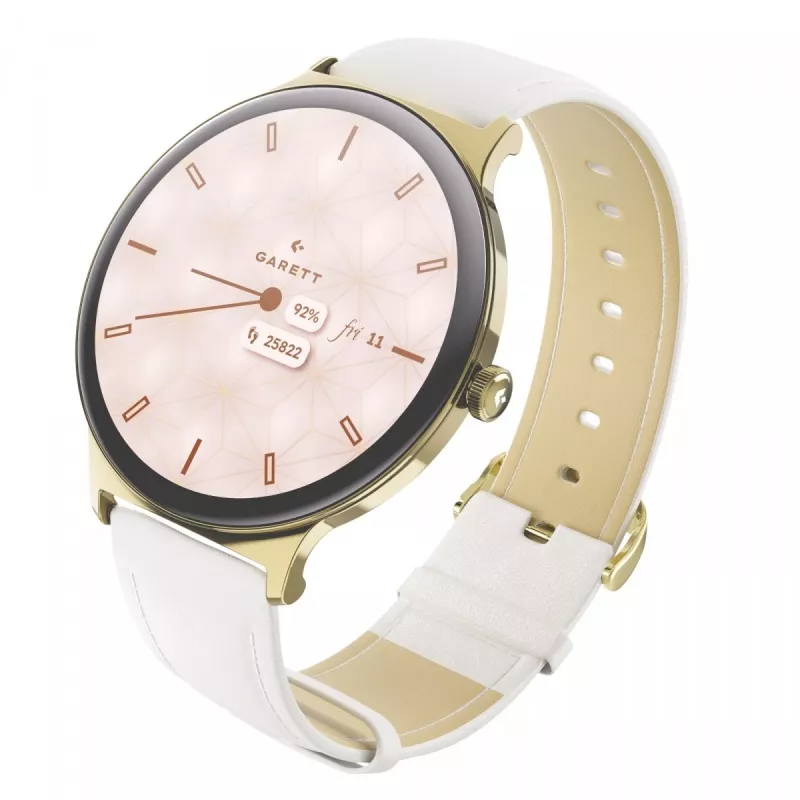 Smartwatch Garett Verona 2 Gold Mesh s Bluetooth a meračom srdcového tepu