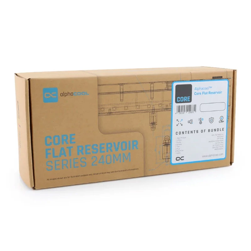 Alphacool Core Flat Reservoir 240, s VPP pumpou - pravý