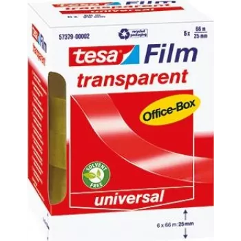 tesafilm® transparentný, 6 rolí, Office Box, 66 m x 25 mm (11640H)