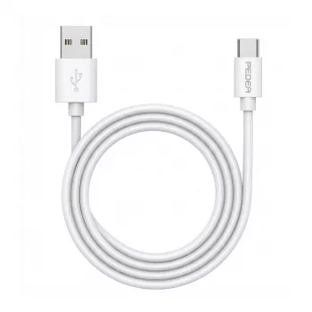 PEDEA rýchlonabíjací a dátový kábel USB-A/USB-C®, 1 m, biela (60040121)