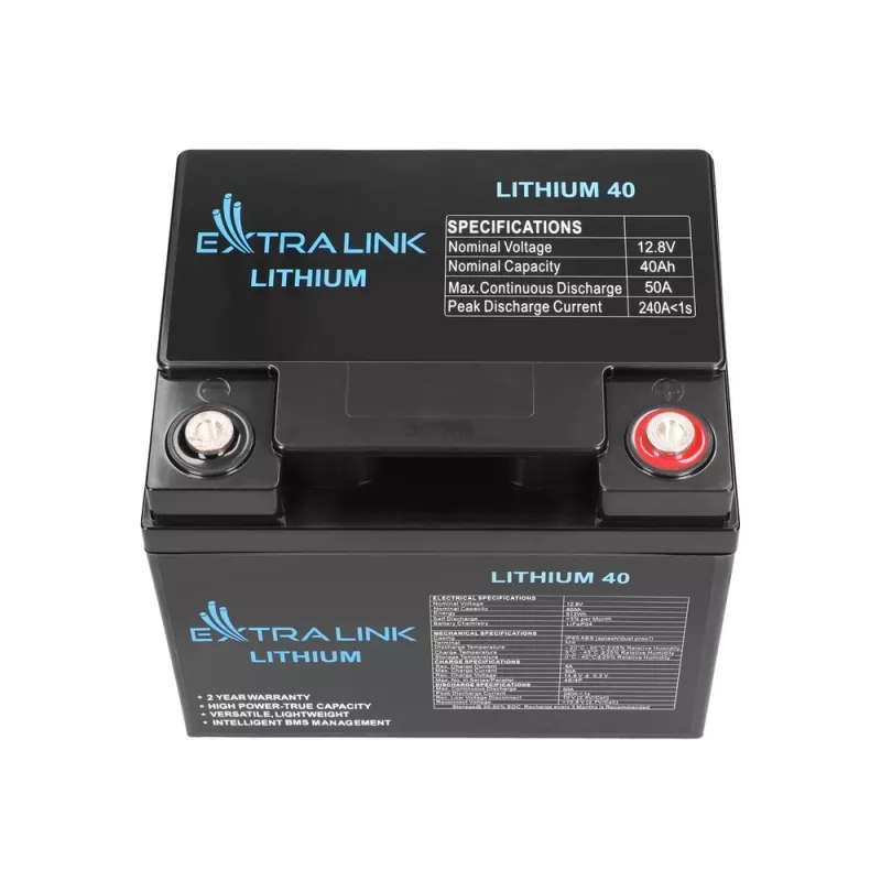 Extralink akumulátor LiFePO4 40AH 12,8 V BMS batéria 40000 mAh