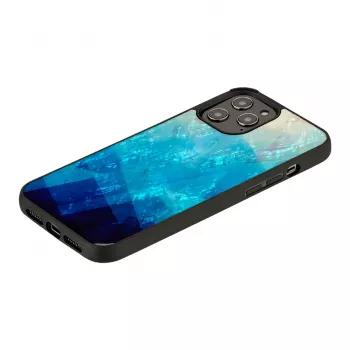 Ochranné puzdro iKins pre Apple iPhone 12 Pro Max — blue lake čierna