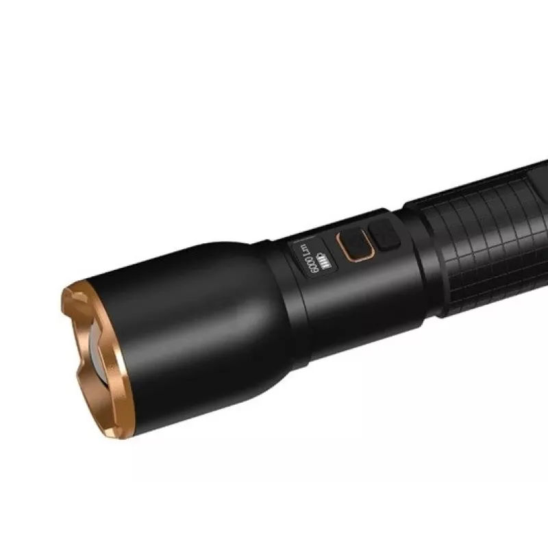 Baterka Duracell DF6000R darčeková sada — ručná nabíjateľná baterka, čierna