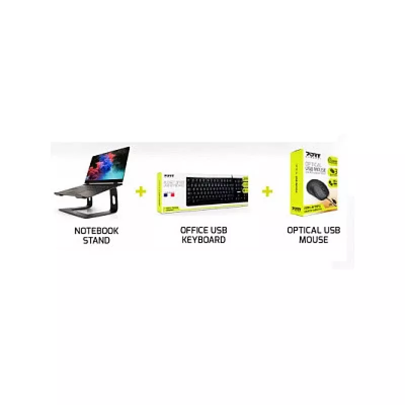 Sada klávesnice a myši Port Designs 501896 — káblové USB, kábel 1,5 m, kancelária, čierna