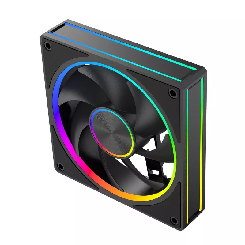 Skriňový ventilátor MODECOM VOLCANO LOOP 120 ARGB, 120 mm, PWM, 400–1400 ot/min, čierny