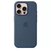 Silikónové puzdro s MagSafe pre iPhone 16 Pro – denim