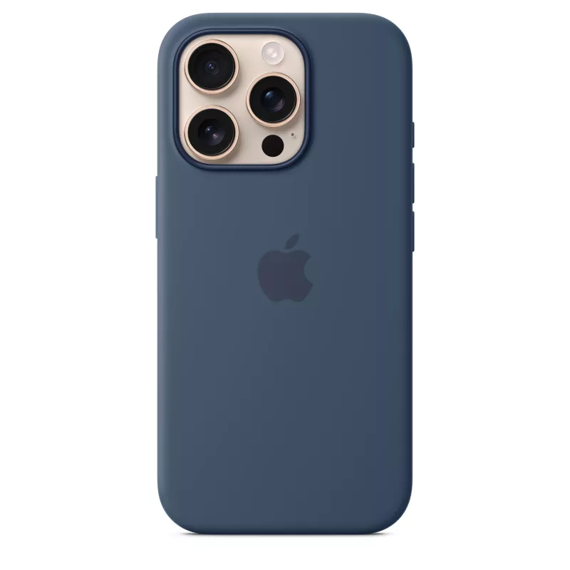 Silikónové puzdro s MagSafe pre iPhone 16 Pro – denim