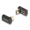 DeLOCK adaptér USB 40 Gbps USB Type-C PD 3.0 100 W konektor samec na konektor samica zahnutý 8K 60 Hz