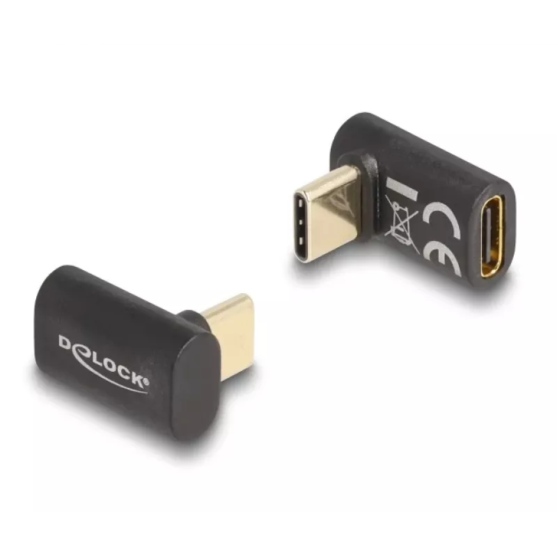 DeLOCK adaptér USB 40 Gbps USB Type-C PD 3.0 100 W konektor samec na konektor samica zahnutý 8K 60 Hz