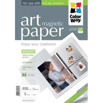 ART | biela | 650 g/m² | A4 | A4 | Matný magnetický fotopapier
