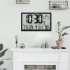 Nástenné hodiny GreenBlue GB218 — extra veľký LCD, meteorologická stanica, vnútorné/vonkajšie teploty, zobrazenie dátumu