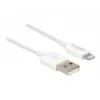 USB dátový a nabíjací kábel DeLOCK 83000 pre iPhone iPad iPod biely 1 m
