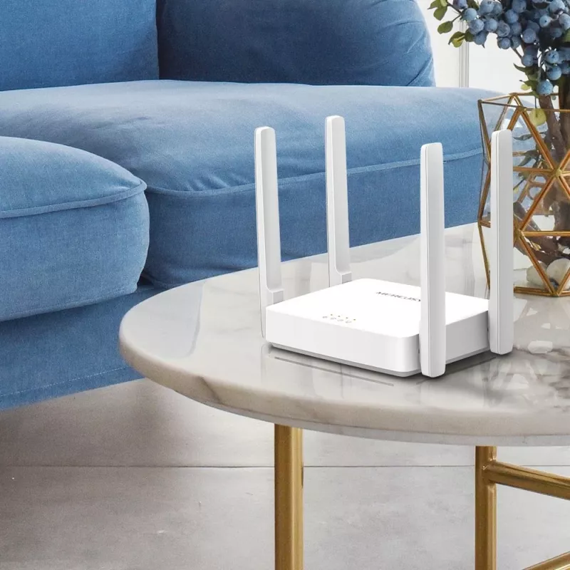 Stolný router MERCUSYS AC10 Dualband 2,4/5 GHz Wi‑Fi 5, 4 externé antény, 1x Fast Ethernet (WAN/LAN)