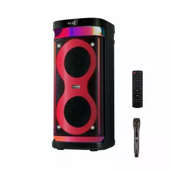 Prenosný reproduktor MANTA SPK0601B100, 100 W, Bluetooth, karaoke, bezdrôtový mikrofón, batéria, ekvalizér, disco osvetlenie