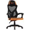 Herná stolička CANYON Wave MCH02 — mesh operadlo, ergonomický dizajn, čierna/oranžová