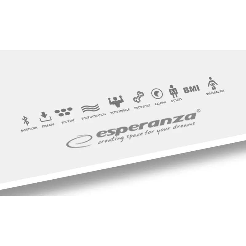 Esperanza EBS016W osobná váha štvorcová biela elektronická osobná váha