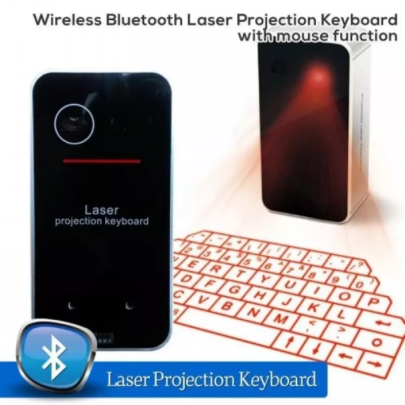 Laserová projekčná klávesnica Doy kompaktná prenosná virtuálna Bluetooth klávesnica