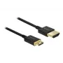 DeLOCK tenký Premium - video/audio/sieťový kábel - HDMI - 36 AWG - HDMI, 19-pin (M) - na - Mini-HDMI, 19-pin (M) - 2,0 m - trojitá izolácia - čierny (84778)