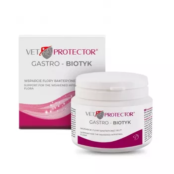 Výživový doplnok JM Sante Multibiotic Vet Protector Gastro pre psov a mačky, 60 g – probiotická podpora pre dospelé domáce zvieratá
