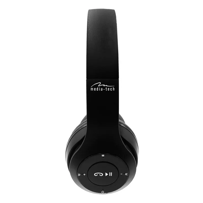 MEDIA-TECH EPSILION BT MT3591 bezdrôtové slúchadlá Bluetooth 4.2 mikrofón rádio FM čierne