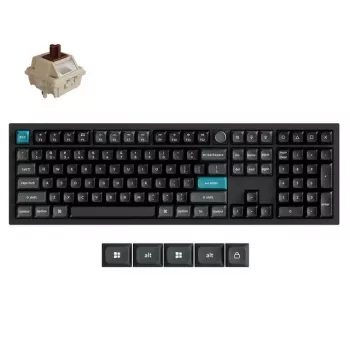 Mechanická Full-Size klávesnica Keychron Q6 Ultra 8K — USB, RF bezdrôtová, Bluetooth, RGB LED, čierna