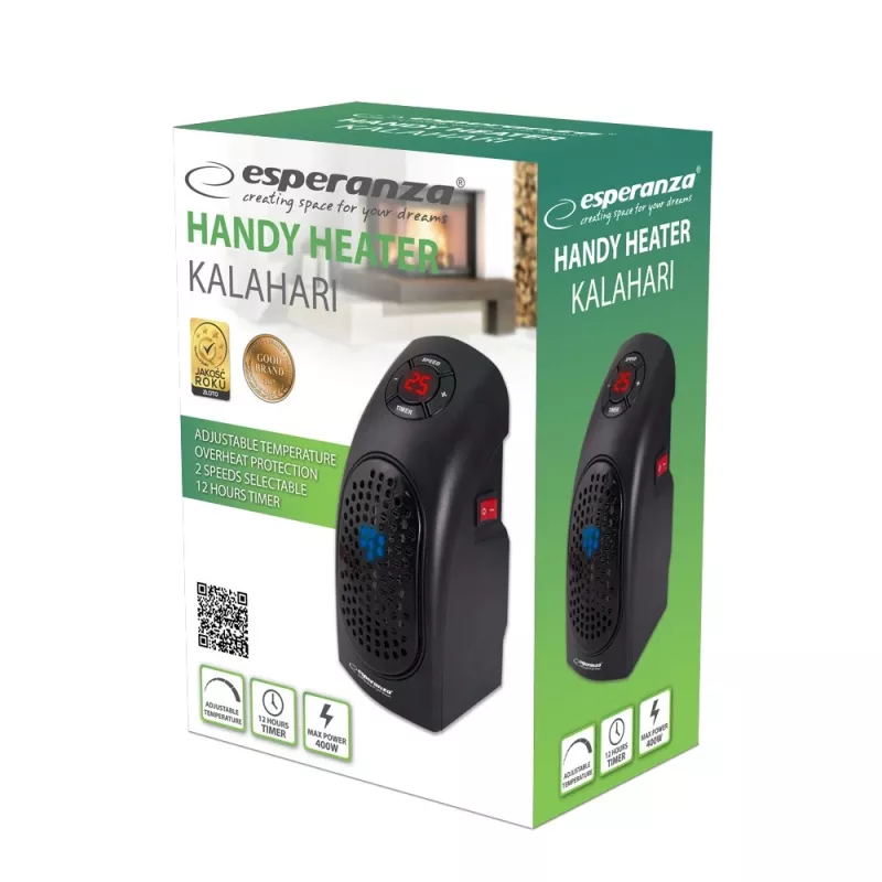 Prenosný teplovzdušný ventilátor 400W Kalahari