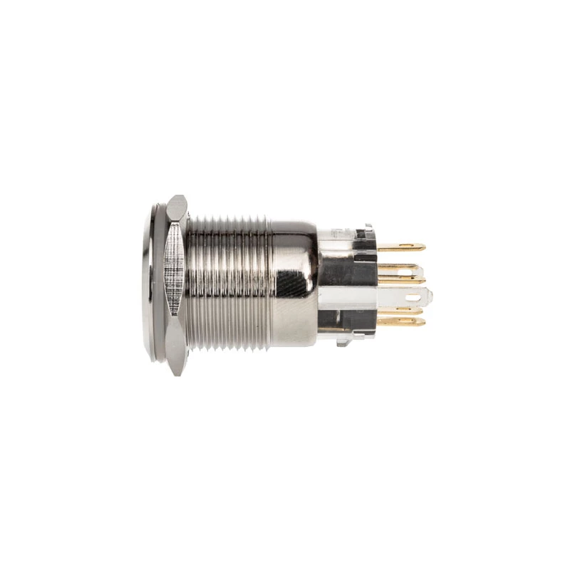 DimasTech vandalizmu odolný tlačidlový spínač 19 mm Silverline Dot RGB PD210