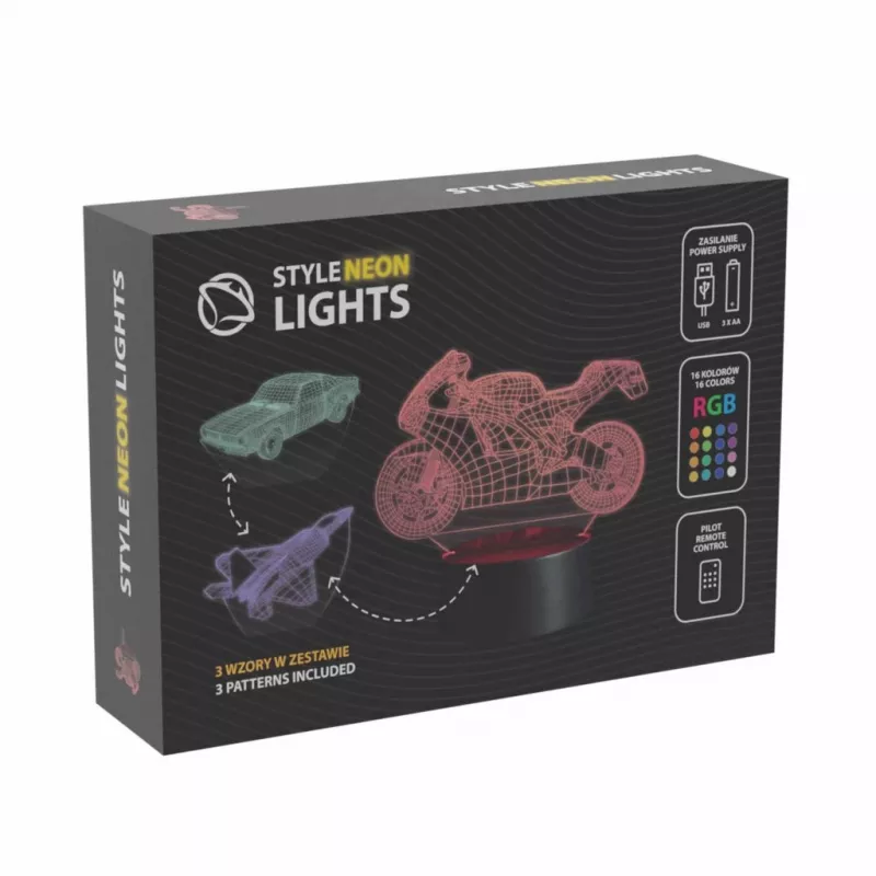 LED dekoratívna lampa do vozidla MANTA SNL121RGB RGB 3D svetlo pre autá a motocykle