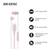 Sony IER-EX15C headset káblový in-ear hovory/hudba USB Type-C ružový