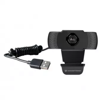Conceptronic AMDIS 1080P Full-HD webkamera s mikrofónom, 2 MP, 1920 x 1080 pixelov, Full-HD, 30 fps, H.264, M-JPEG, YUV, 90°