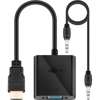 Wentronic Goobay HDMI / VGA adaptér [1x HDMI konektor samec - 1x VGA konektor samica, konektor samica 3.5 mm] čierny Goobay (68793)