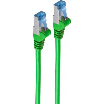 Sieťový kábel, patch kábel Cat 6A S/FTP PIMF zelený 1m